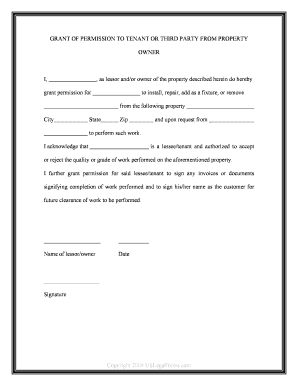 Permission Tenant  Form