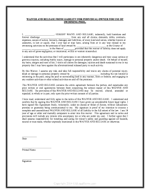 Release Liability Form