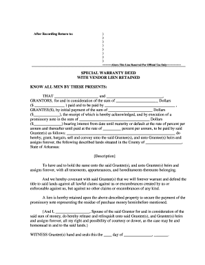 Arkansas Deed  Form