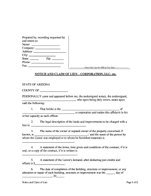 Az Liens  Form