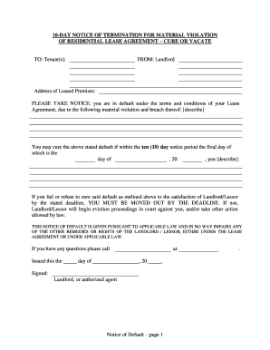 Arizona 10 Day  Form