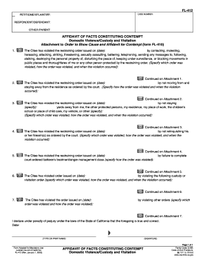 Contempt Court Form