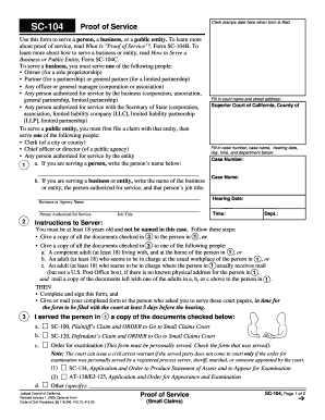 Proof Claims  Form