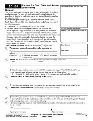 Request Court Order  Form