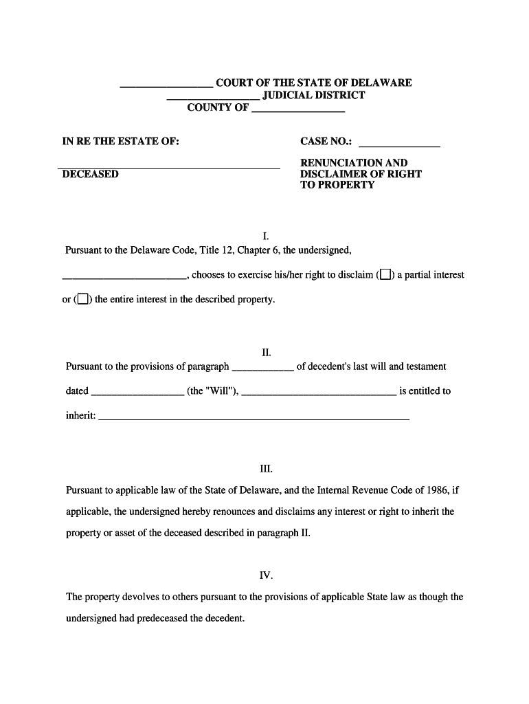 Disclaimer Property Form