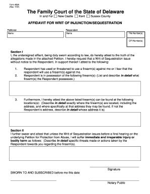 Form 458A