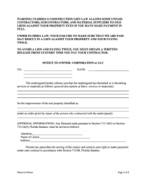 Florida Limited Liability  Form