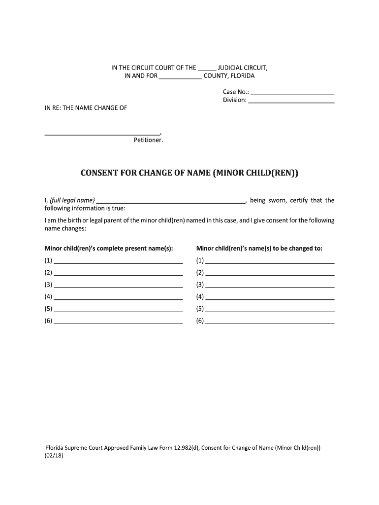 Consent Minor Form