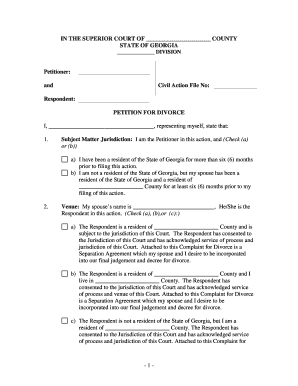 Georgia Adult Children  Form