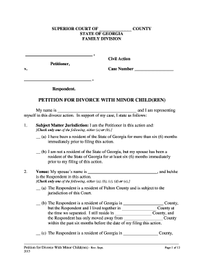 Divorce Without Minor Children Packet Dawson County Clerk of Court  Form