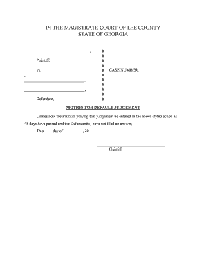 Magistrate Court  Form