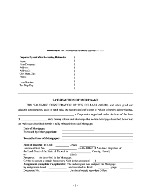 Hi Satisfaction Mortgage  Form