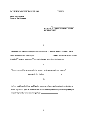 Disclaimer Property Statement  Form