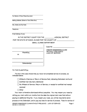 Idaho Claim  Form