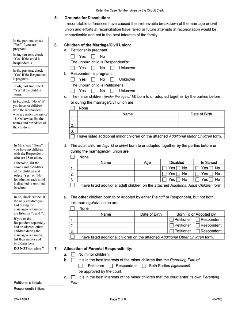 DIVORCE with CHILDREN  Form