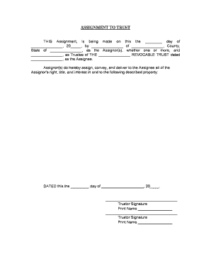 Ky Assignment  Form