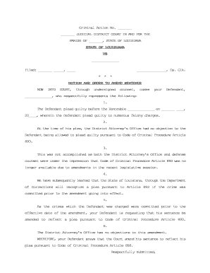 Louisiana Motion Form