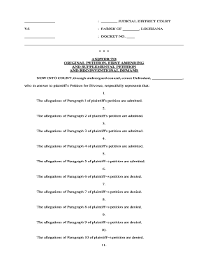 First Amended  Form