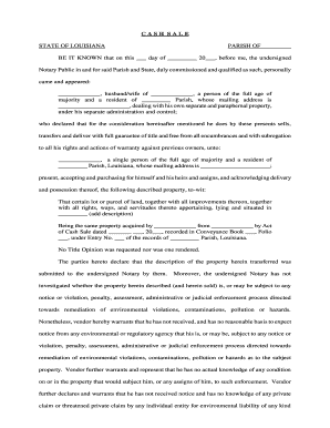 Cash Sale Estate  Form