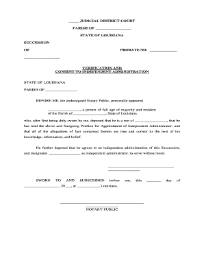 Independent Administration  Form