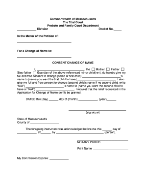 Change Name Minor  Form