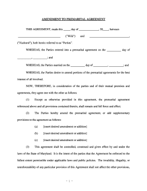 Md Agreement Form