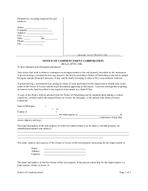 INSTRUCTION SHEET PROOF of SERVICE of NOTICE of  Form