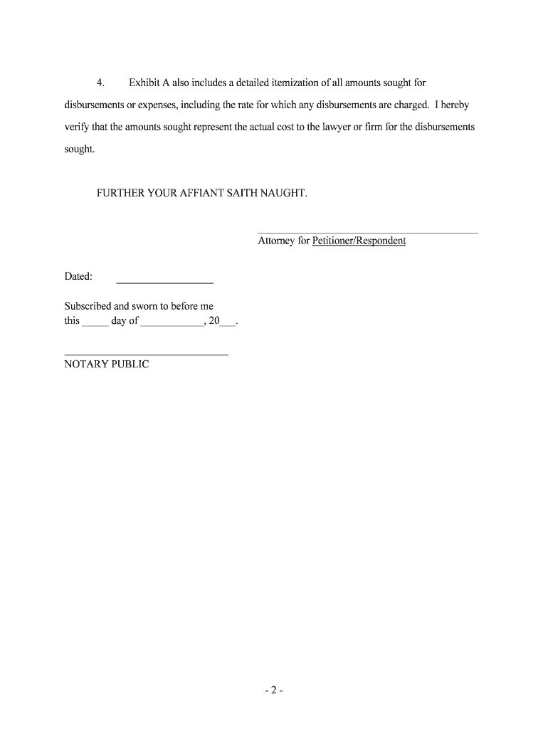 Affidavit Support Form