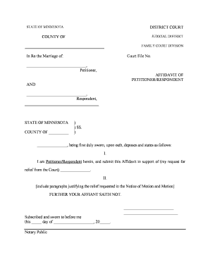 Model Affidavit  Form