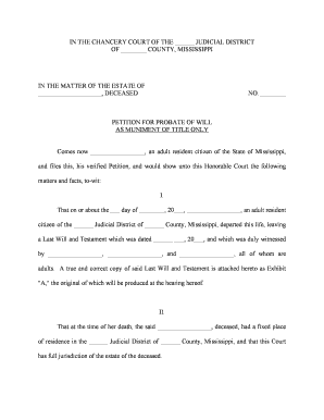 CHANCERY COURT FORMS