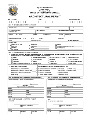 Architectural Permit Form PDF