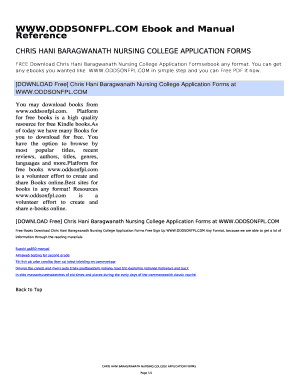 Chris Hani Baragwanath Nursing College  Form