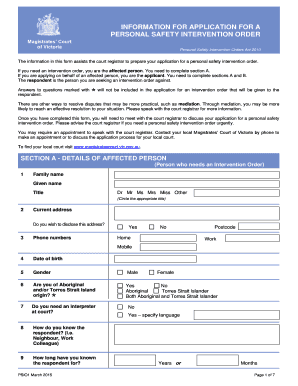 PSIO1 Information Form for IVO 430KB 7 Pages