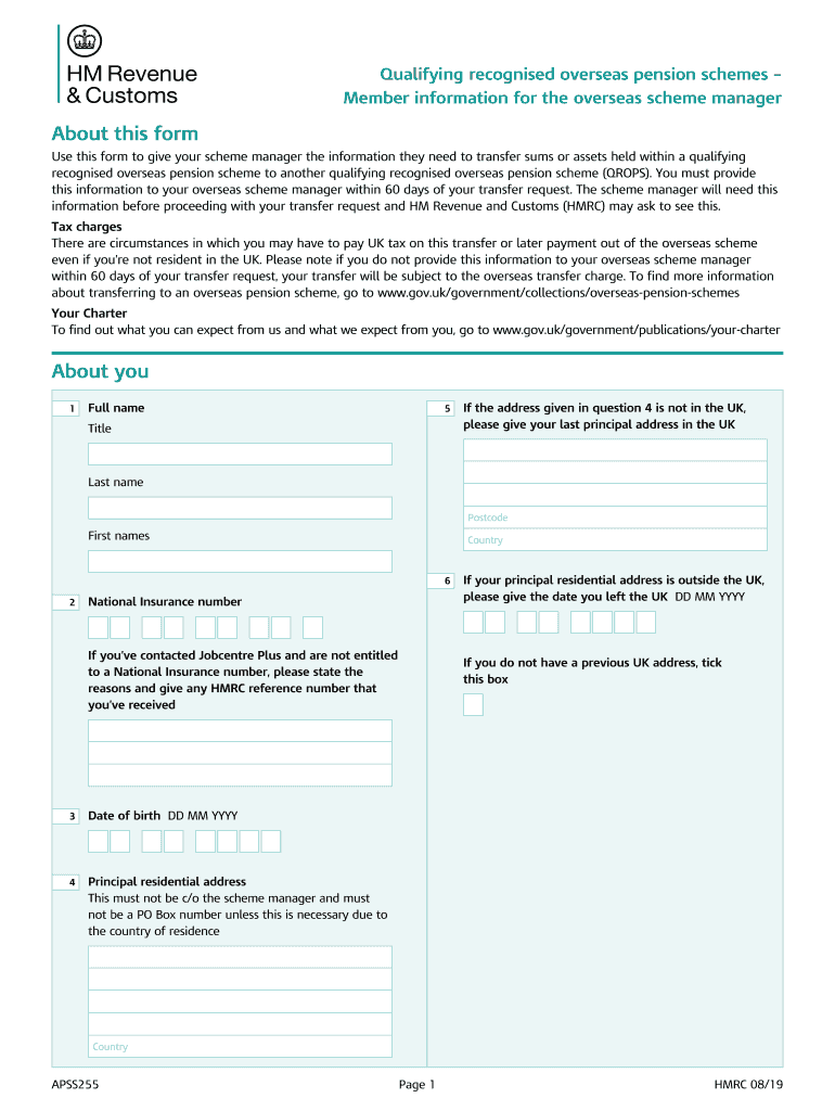 Member Information for the Overseas Scheme Manager