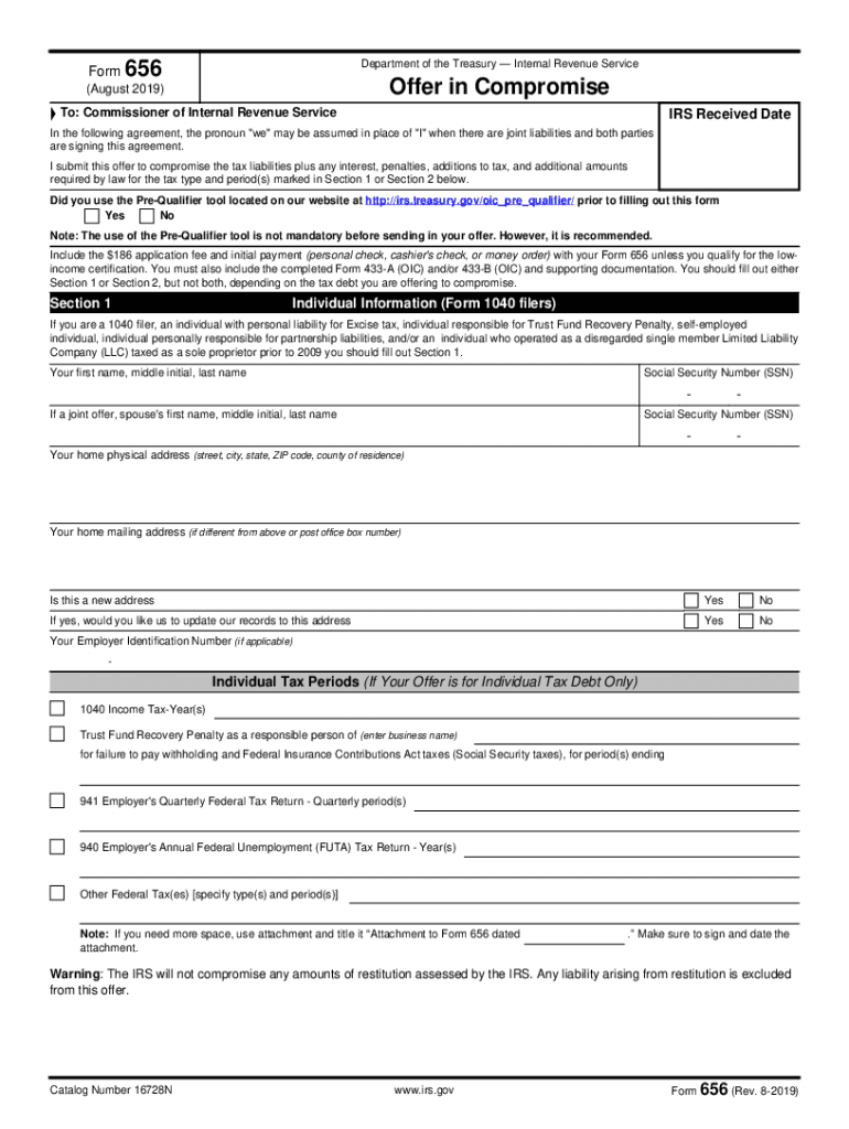 Irs Form 656