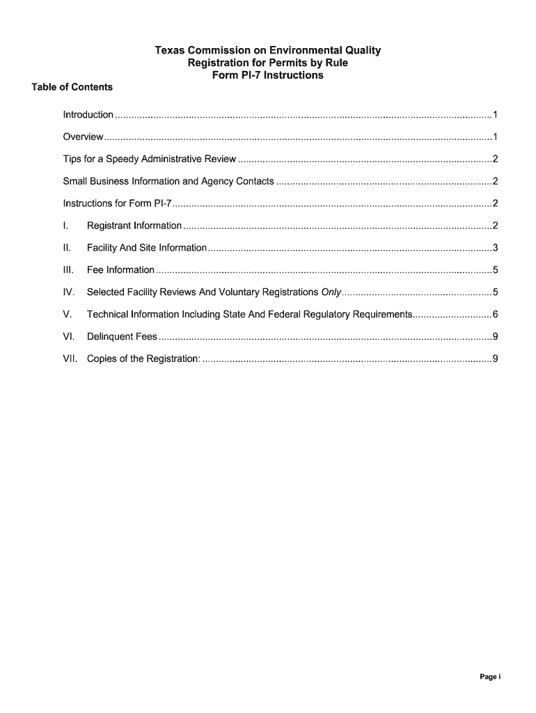  Tceq Pi 7 Form 2019-2024