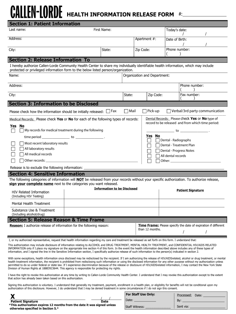 PATIENT INFORMATION FORM Patient Name Sex Birth Date Social