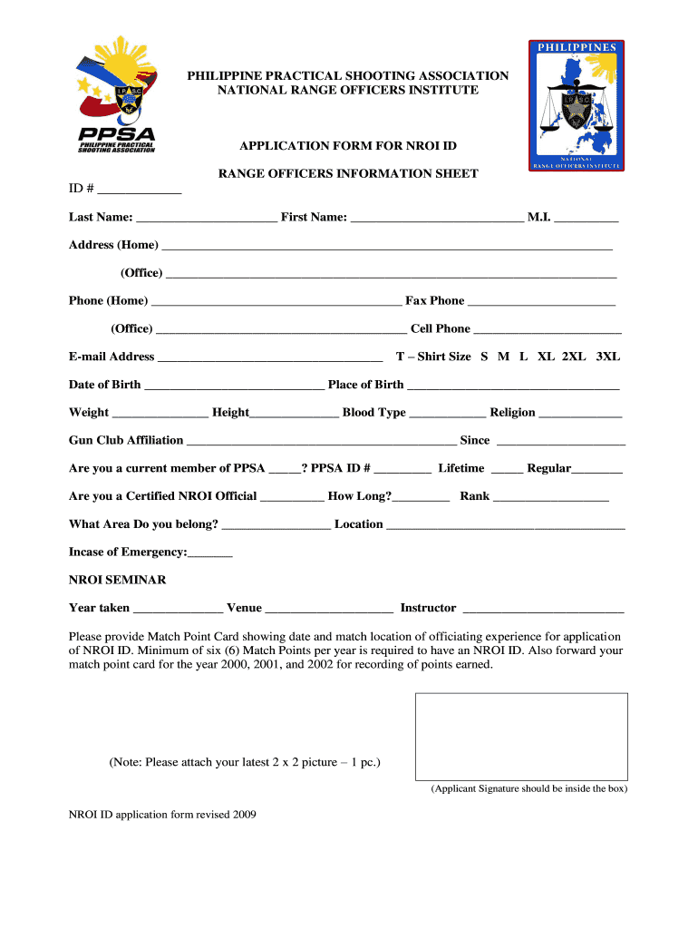 Nroi Philippines  Form