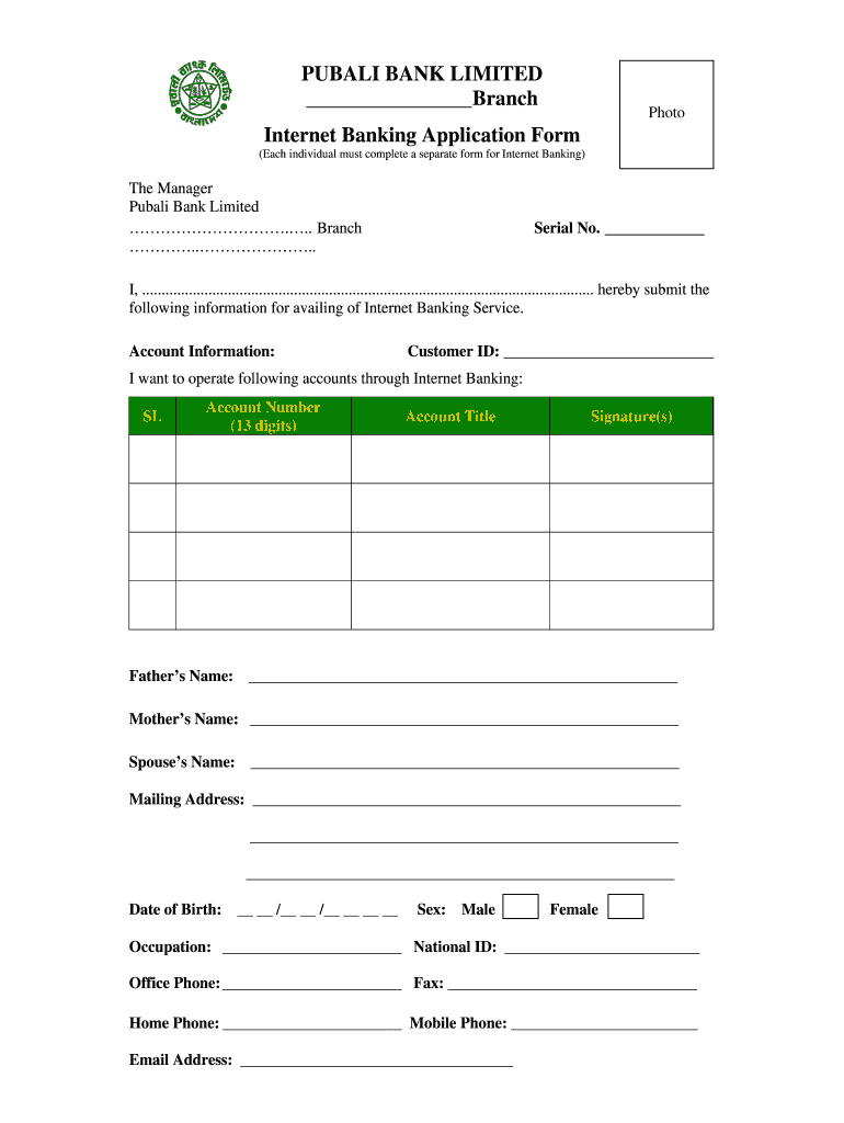 Pubali Bank Apps Download  Form