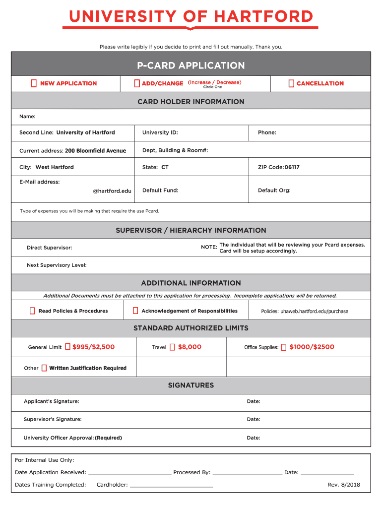 The Purchasing Card Arizona State University  Form