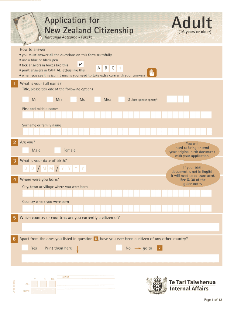  New Zealand Citizenship 2019