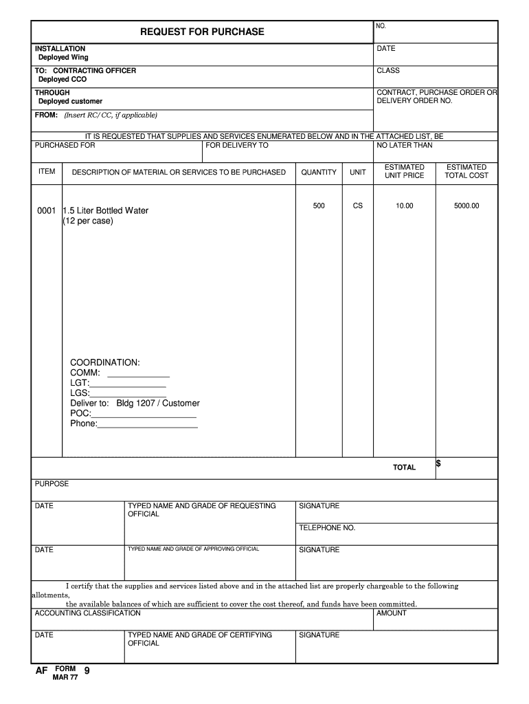 Af Form 9 PDF