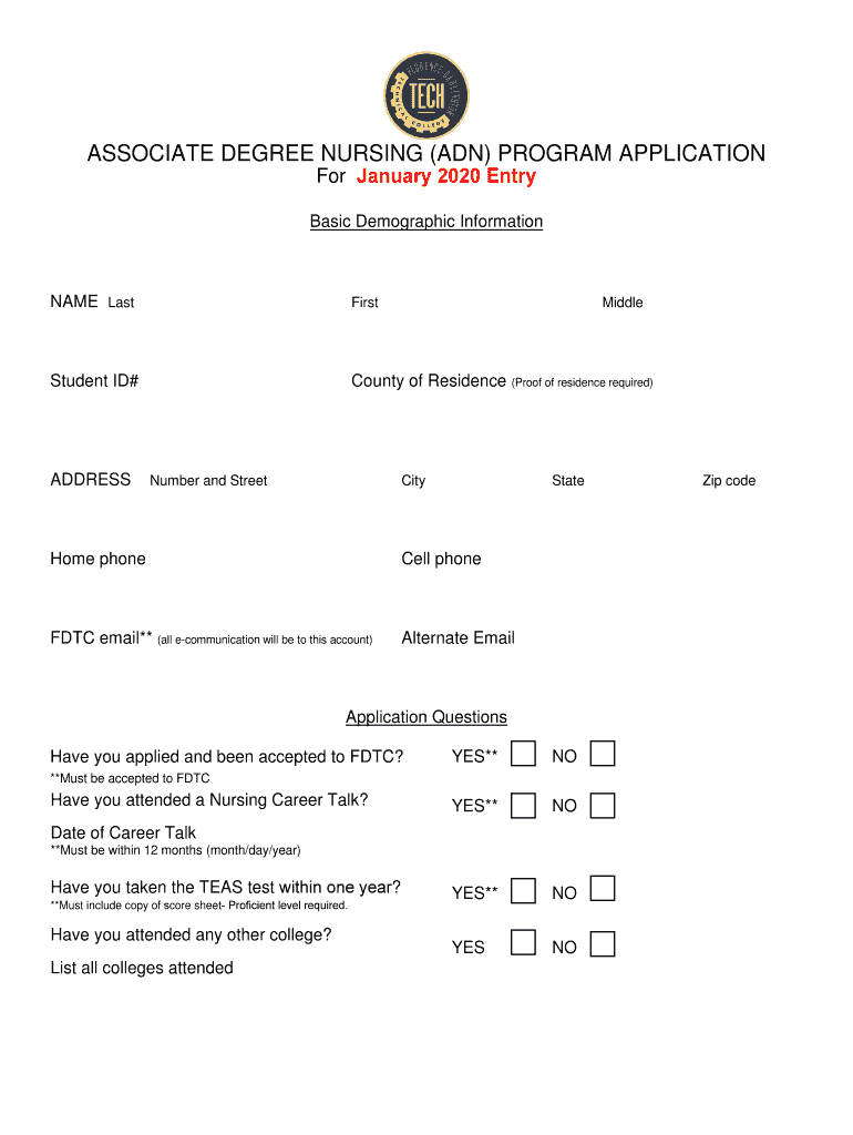 Fdtc Nursing  Form