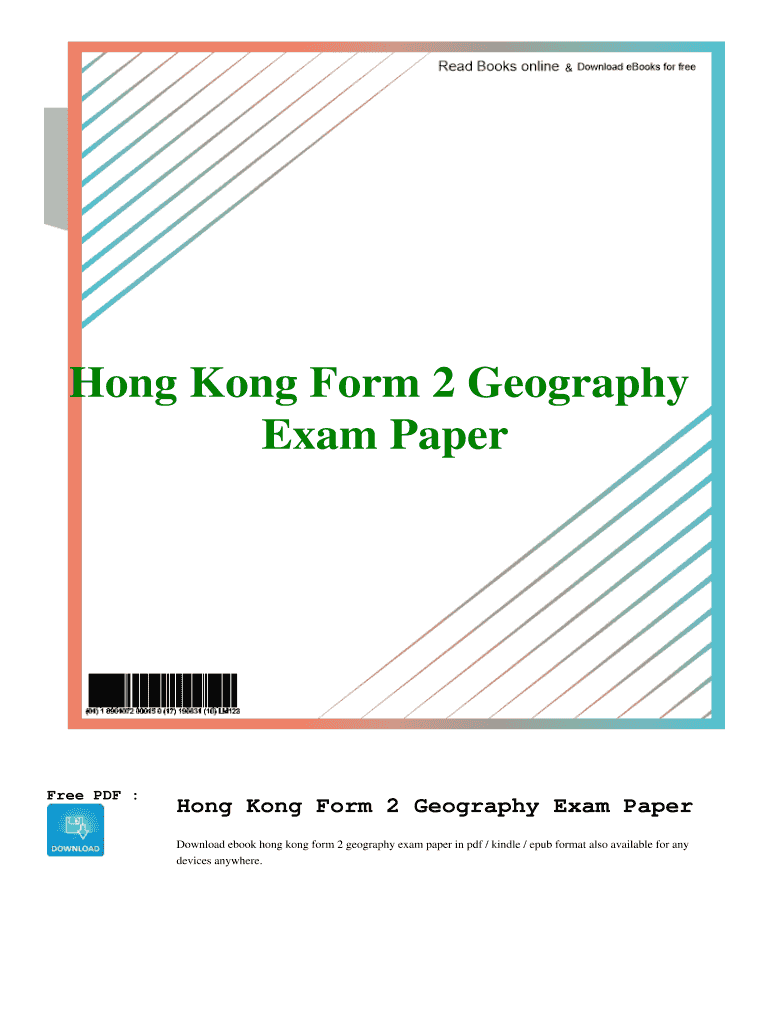 Form 2 Geography Exam Paper Hk