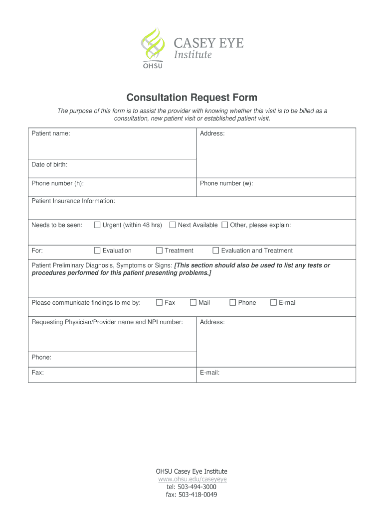 Consultation Request Form