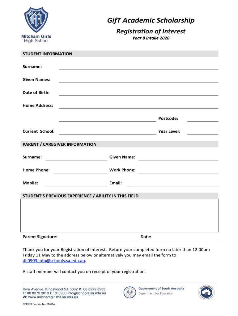 St Peter Chanel College Gpa  Form