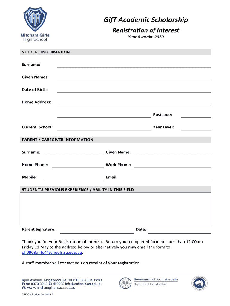 St Peter Chanel College Gpa Form