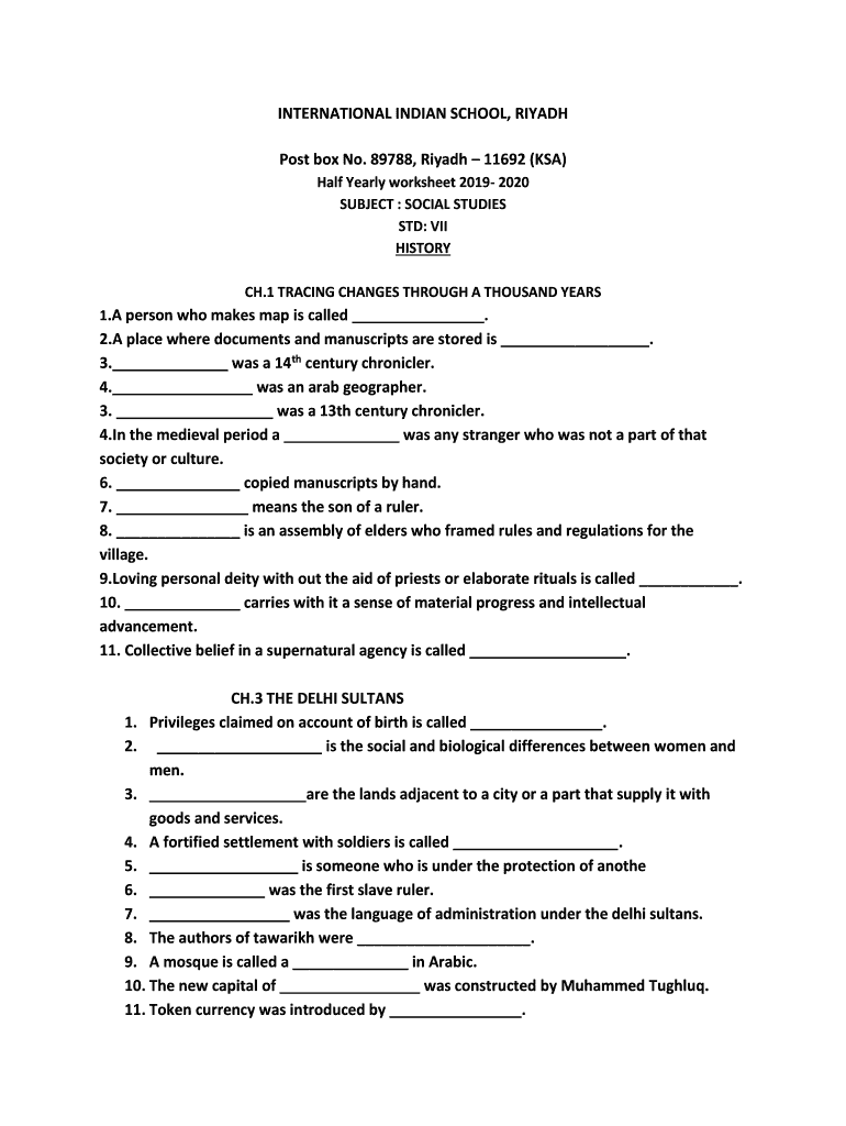 Tracing Changes through a Thousand Years Worksheet  Form
