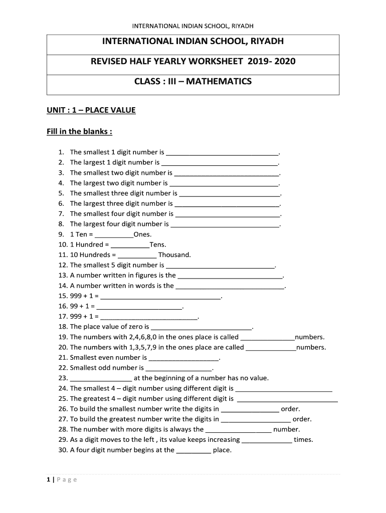 Iisr Worksheets  Form