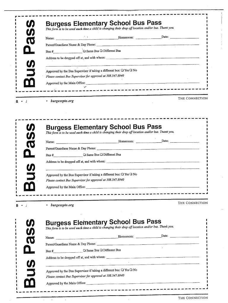  Burgess Elementary School Bus Pass 2011